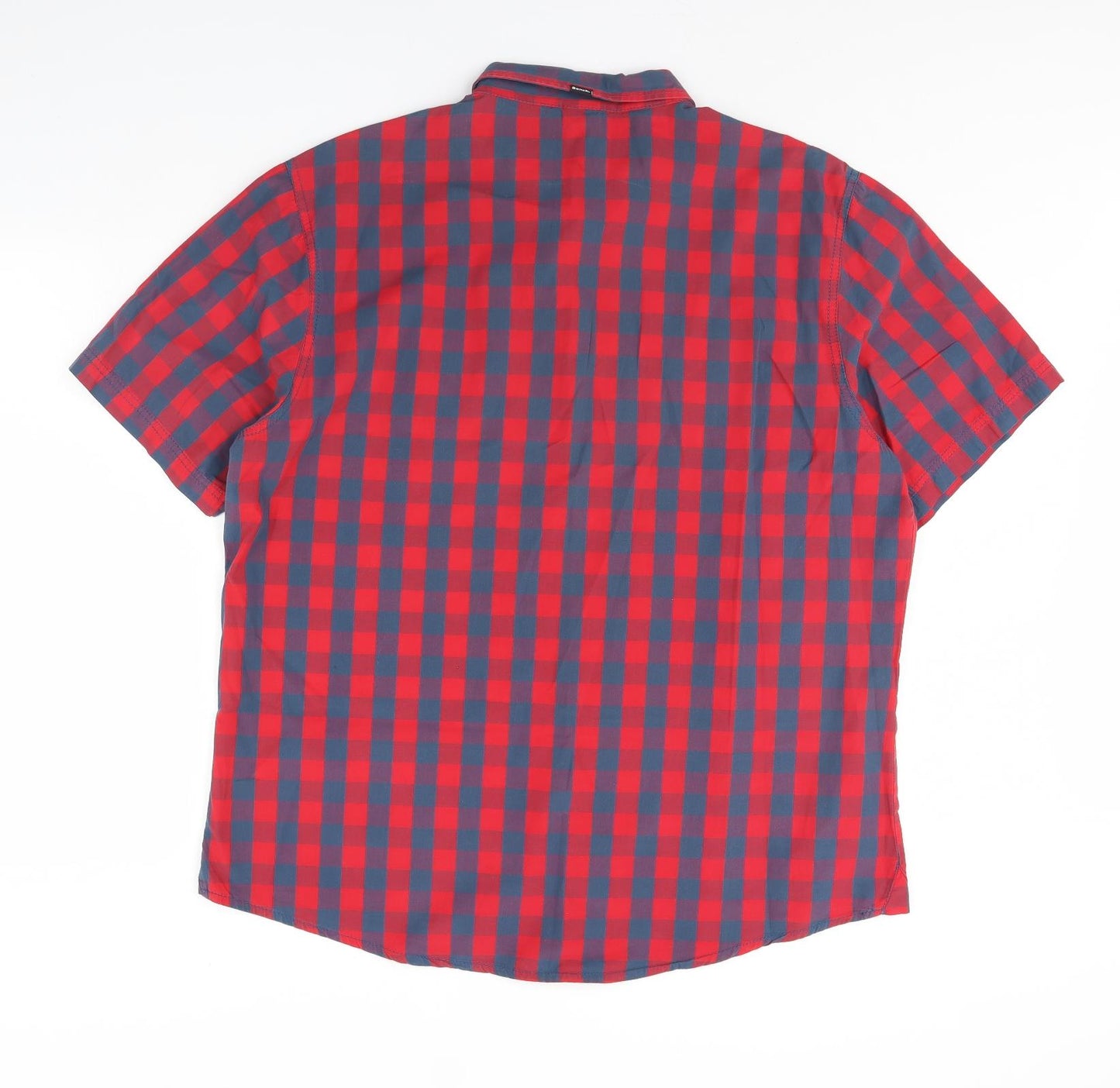 Bench Mens Red Plaid   Dress Shirt Size 2XL