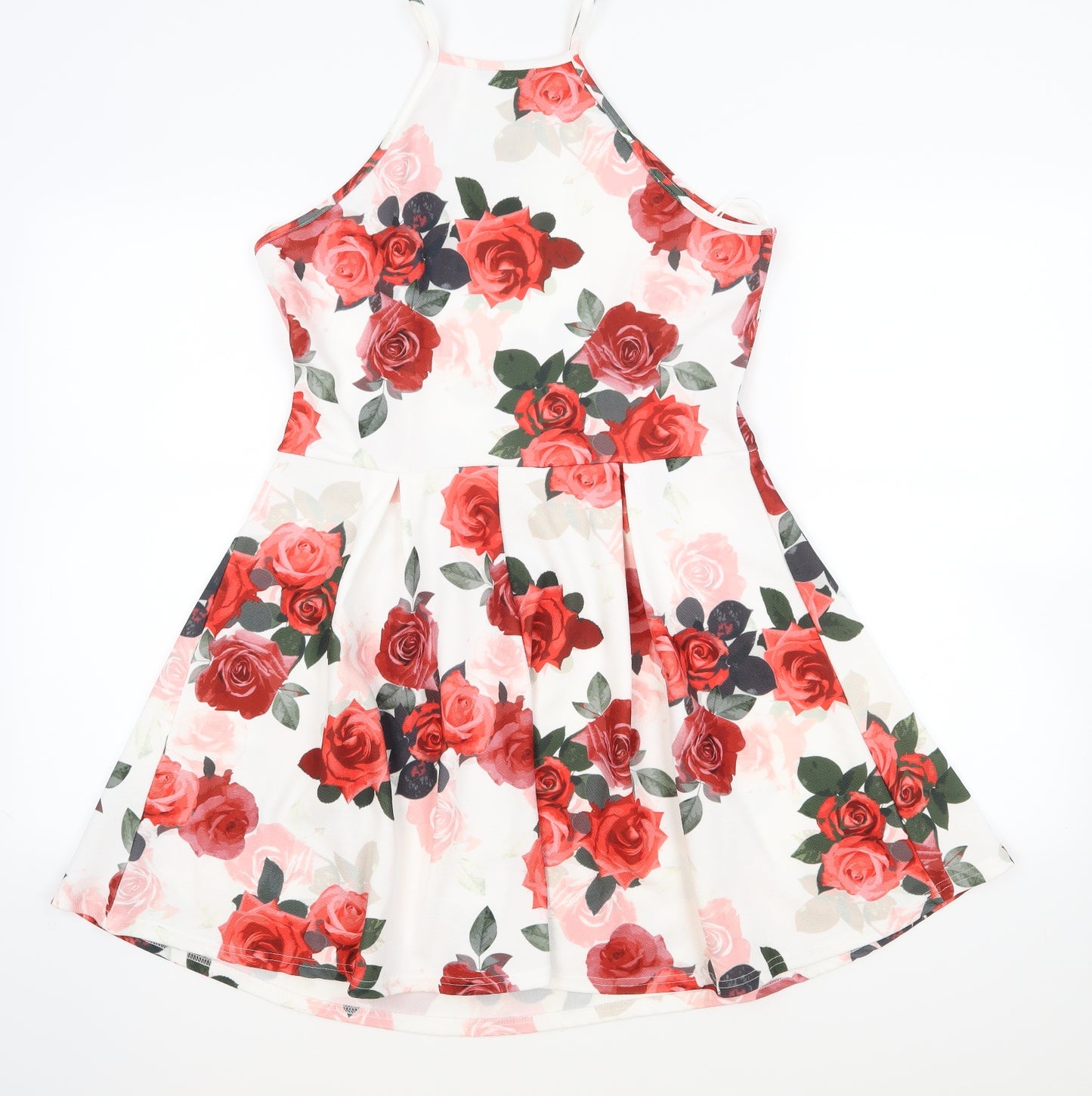 Select Womens White Floral  Skater Dress  Size 16