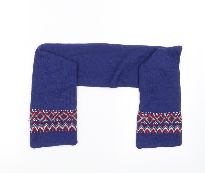 George Boys Blue Geometric  Scarf  One Size
