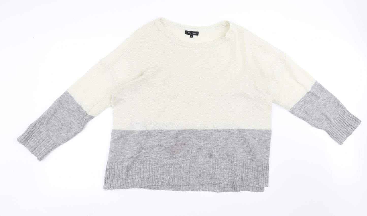 New Look Womens Grey   Pullover Sweatshirt Size L