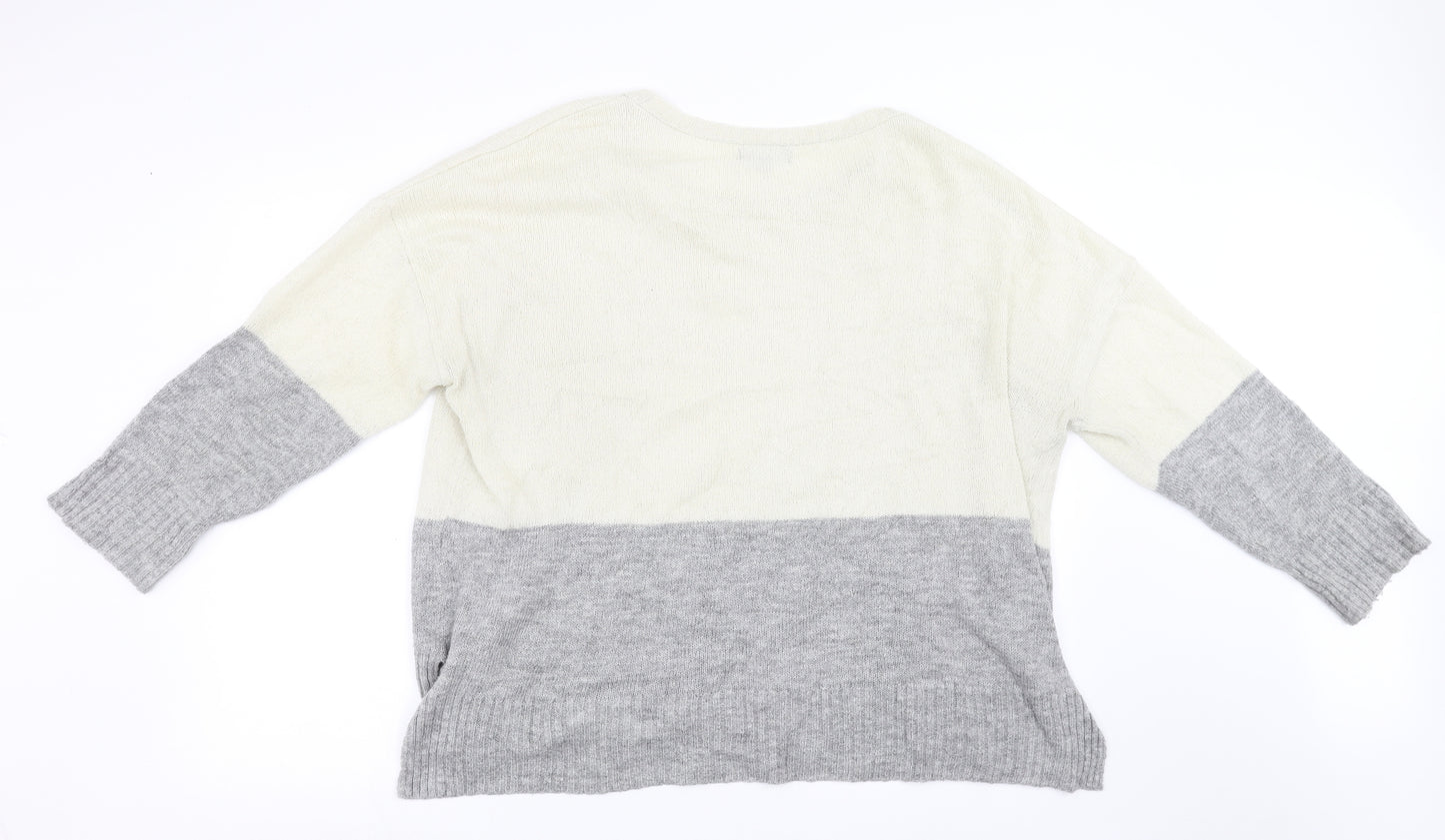 New Look Womens Grey   Pullover Sweatshirt Size L