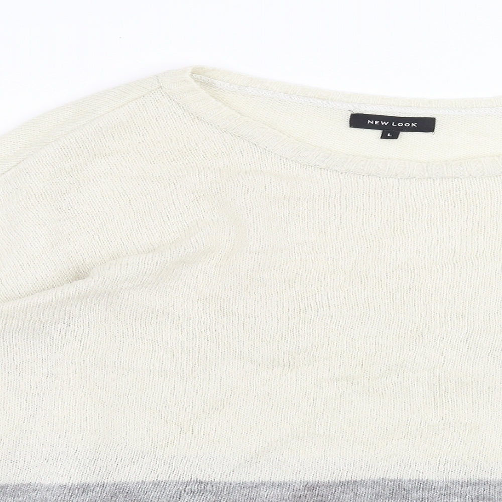 New Look Womens Grey   Pullover Sweatshirt Size L