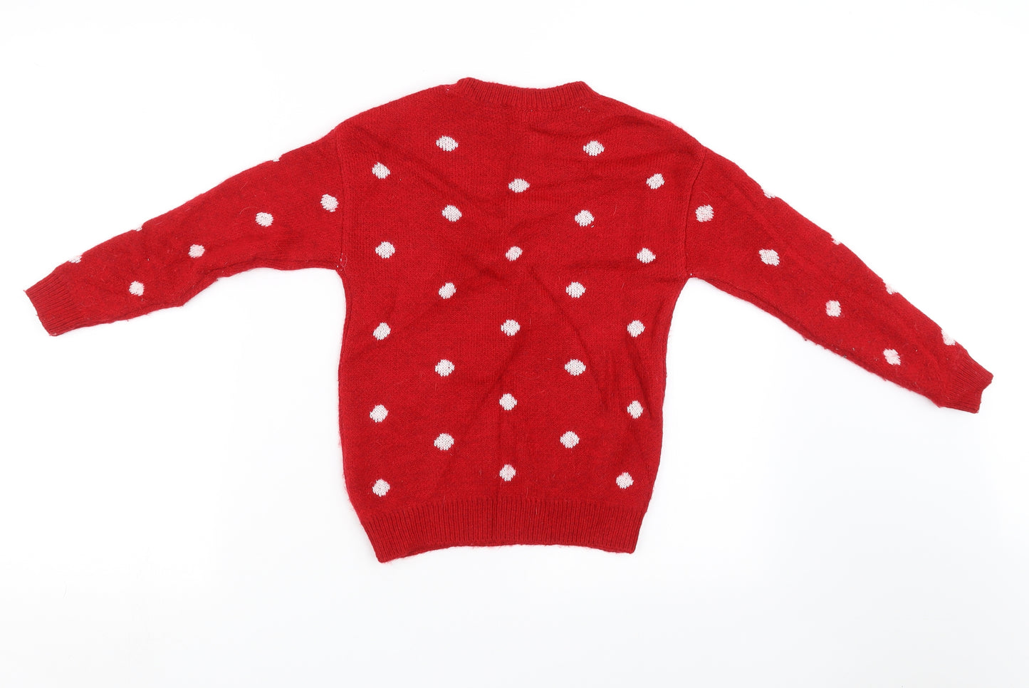 George Girls Red   Pullover Sweatshirt Size 5-6 Years  - christmas