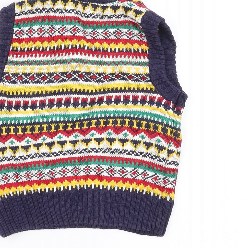 Little Bird Boys Yellow Geometric  Pullover Casual Size 9-12 Months