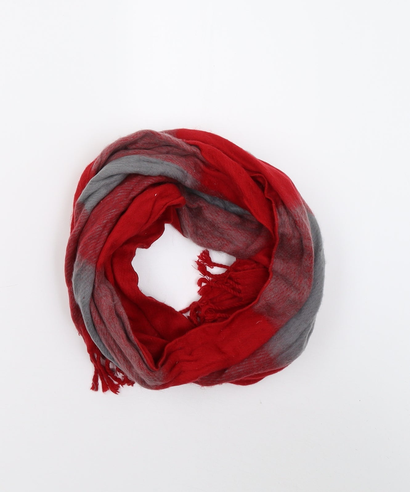 BHS Womens Red Check   Scarf