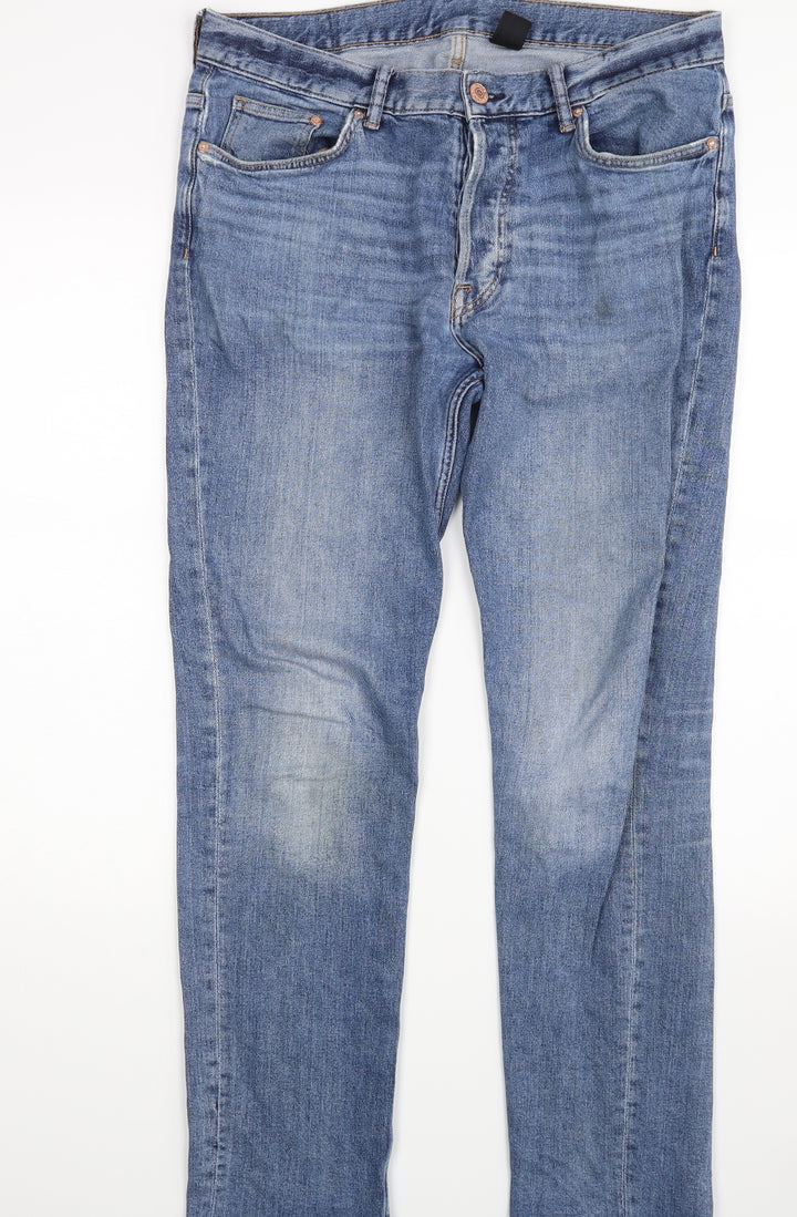 &denim Womens Blue Straight Jeans Size 33 in L31 in