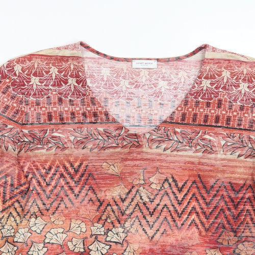 Gerry Weber Womens Orange Floral  Basic T-Shirt Size M
