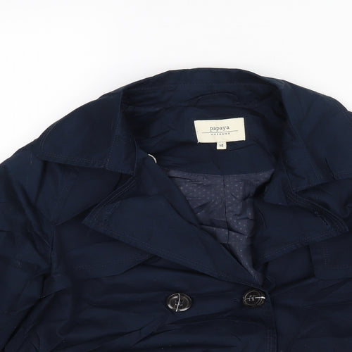 Papaya Womens Blue   Jacket Coat Size 14