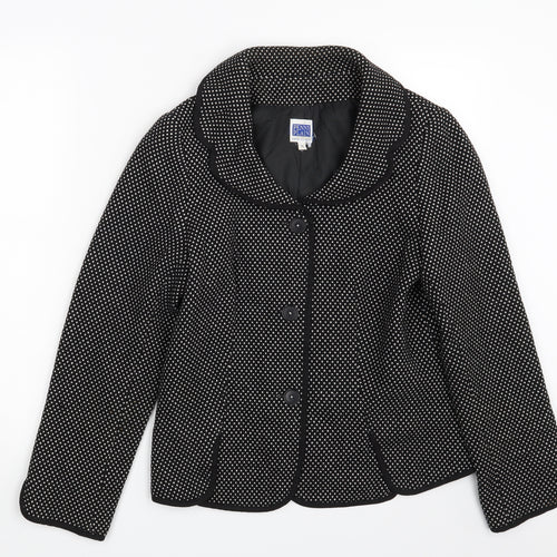 Penny plain Womens Black Polka Dot  Jacket Coat Size 10