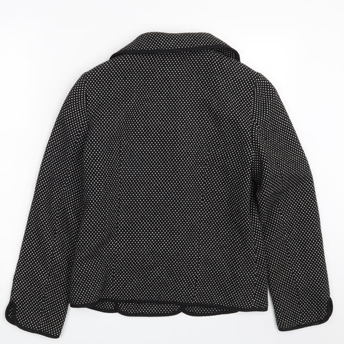 Penny plain Womens Black Polka Dot  Jacket Coat Size 10