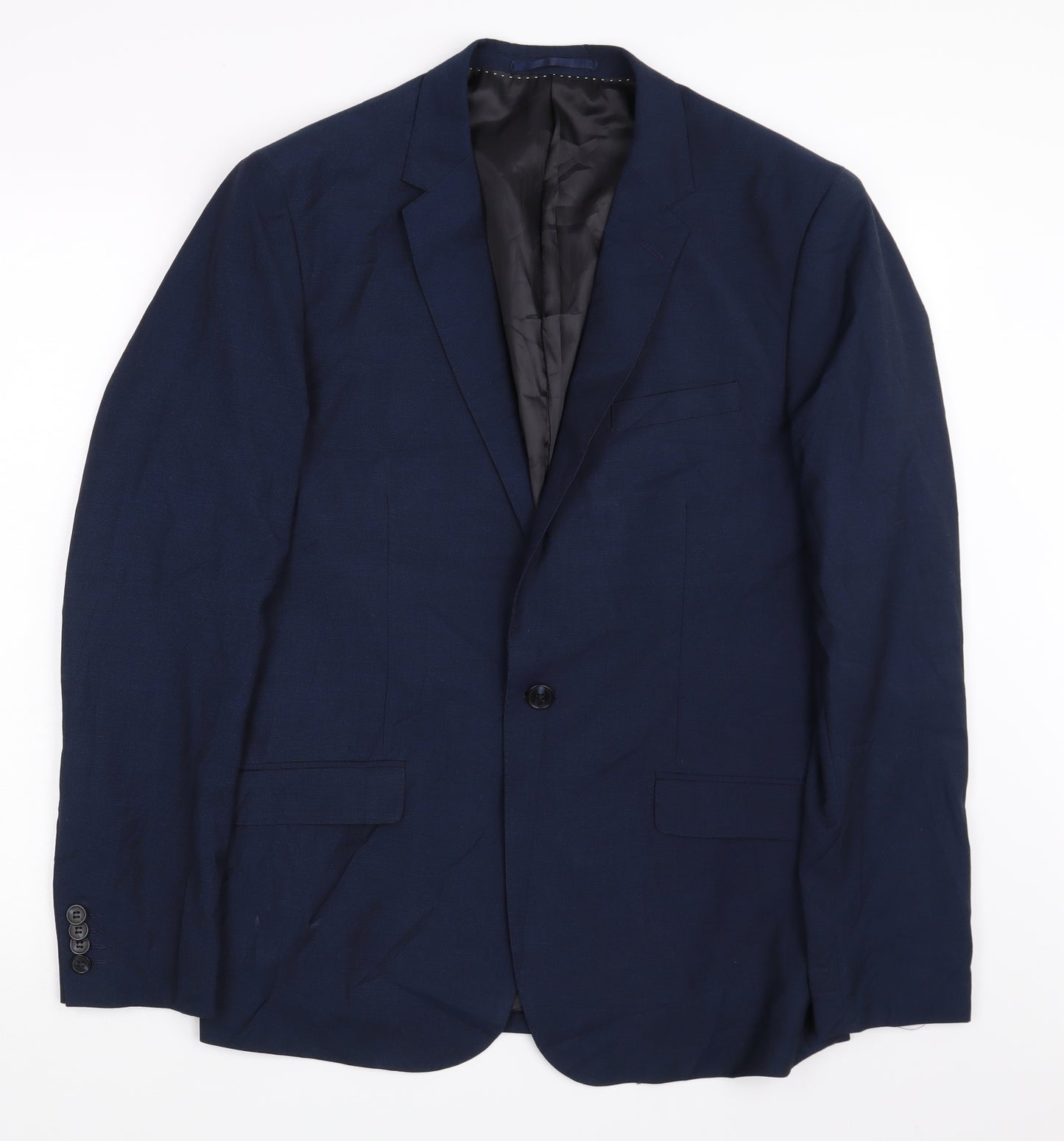 H&M Mens Blue   Jacket Suit Jacket Size 42