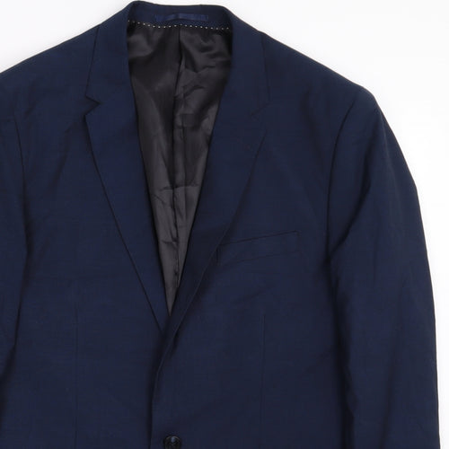 H&M Mens Blue   Jacket Suit Jacket Size 42