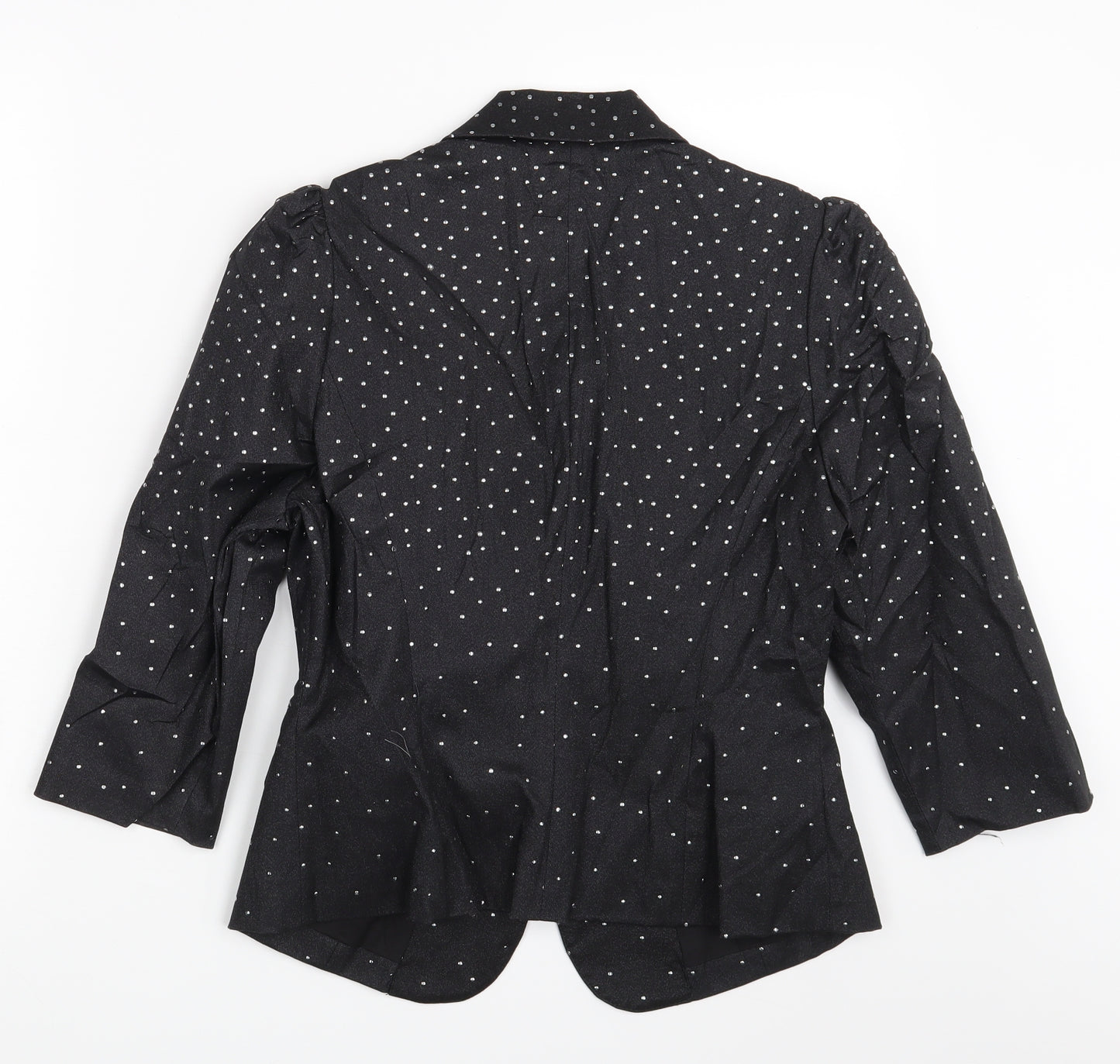A wear Womens Black Polka Dot  Jacket Blazer Size 12