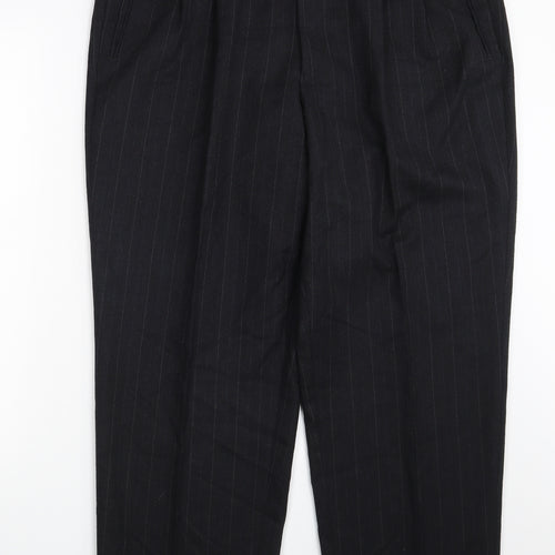 Pierre Cardin Mens Black Striped  Trousers  Size 39 L30 in