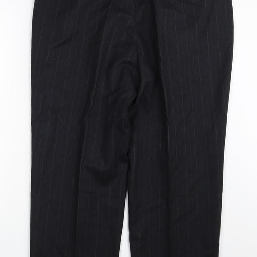 Pierre Cardin Mens Black Striped  Trousers  Size 39 L30 in