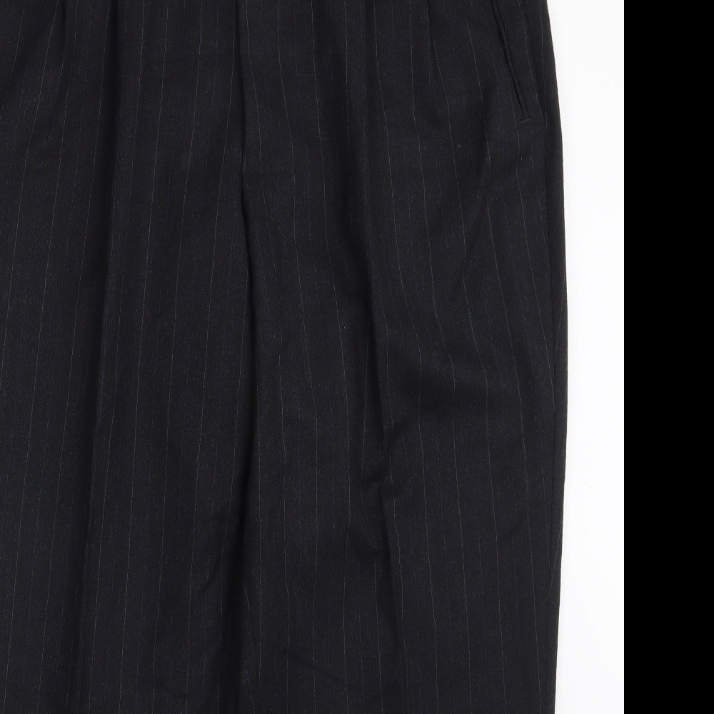 Pierre Cardin Mens Black Striped  Trousers  Size 39 L30 in