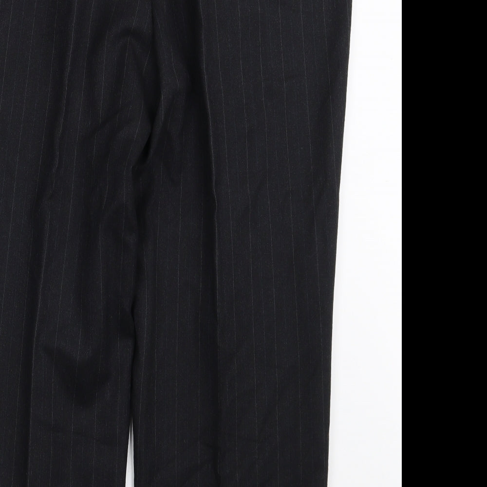 Pierre Cardin Mens Black Striped  Trousers  Size 39 L30 in