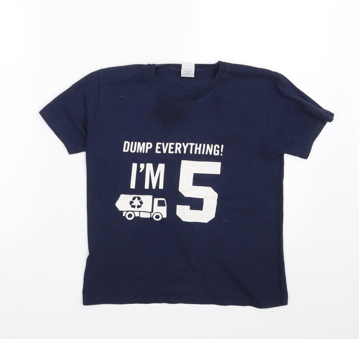 Fruit of the Loom Boys Blue   Basic T-Shirt Size 7 Years