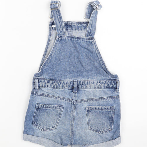 Denim & Co. Girls Blue   Dungaree One-Piece Size 5-6 Years