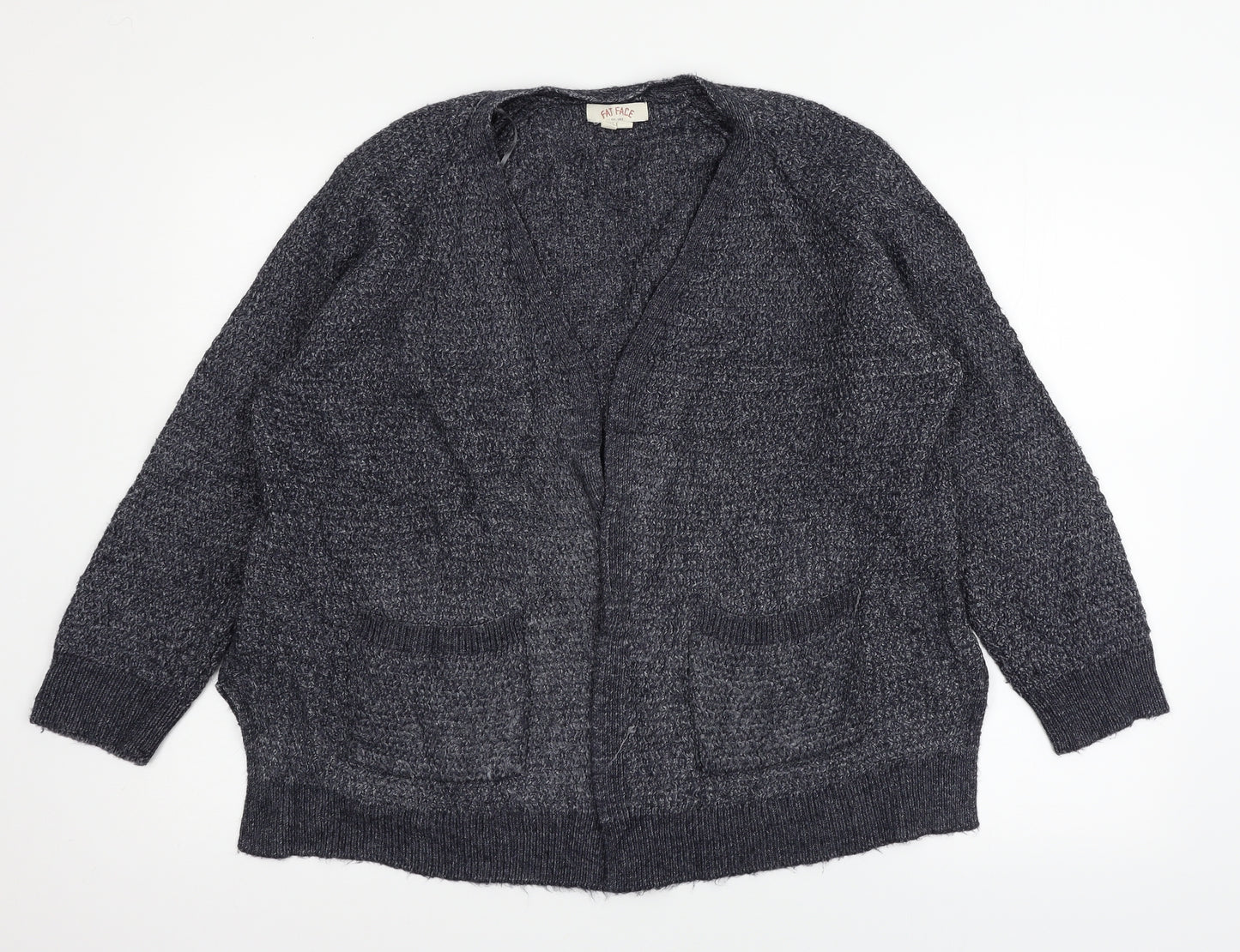 Fat Face Womens Blue  Knit Cardigan Jumper Size 14