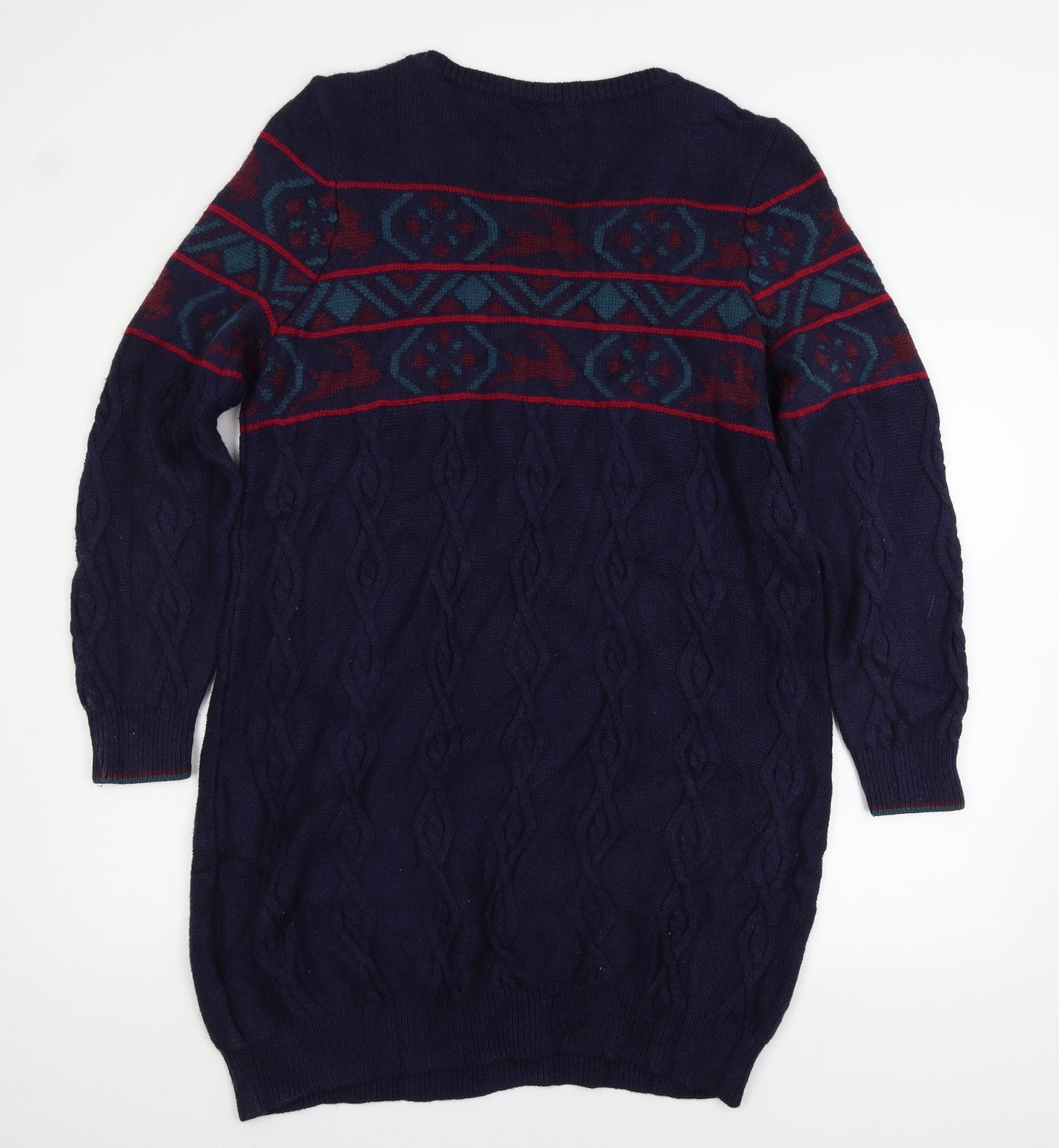 Falmer Heritage Womens Blue Striped Knit Pullover Jumper Size 20