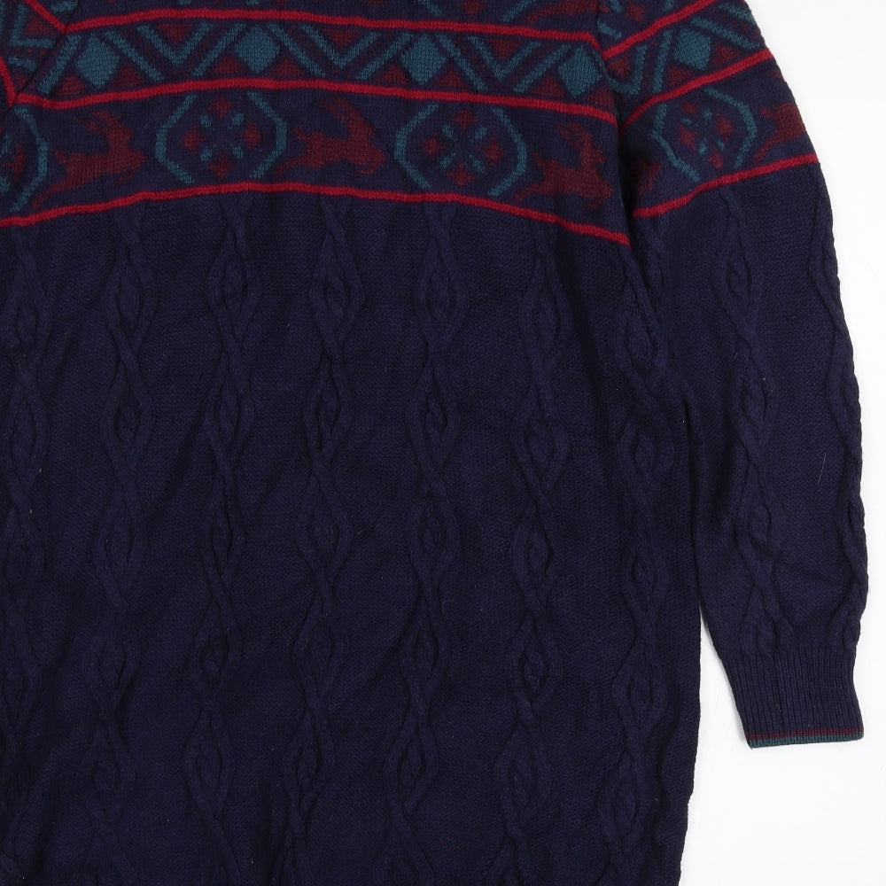 Falmer Heritage Womens Blue Striped Knit Pullover Jumper Size 20