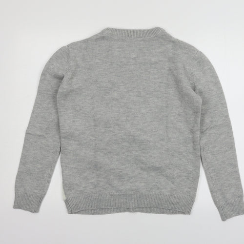 Atmosphere Mens Grey  Knit Pullover Jumper Size XS  - Snowman