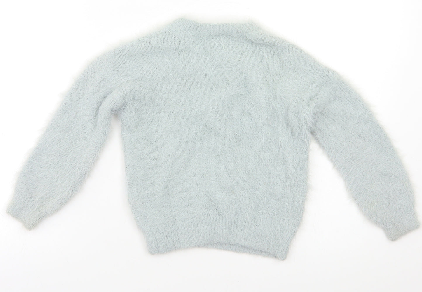 F&F Girls Blue   Pullover Jumper Size 4-5 Years  - Rainbow
