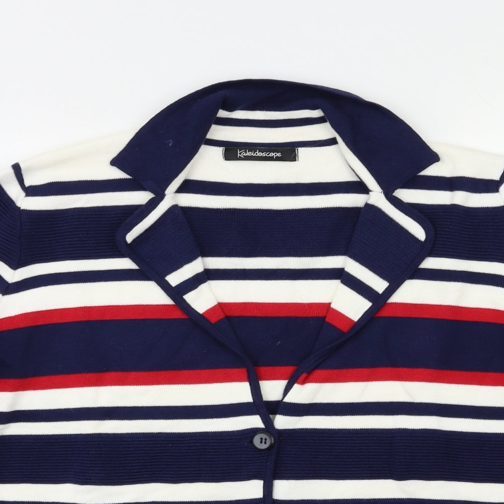 Kaleidoscope Womens Multicoloured Striped  Cardigan Jumper Size 14