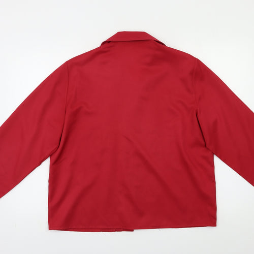 M&S Womens Red   Basic Button-Up Size 14