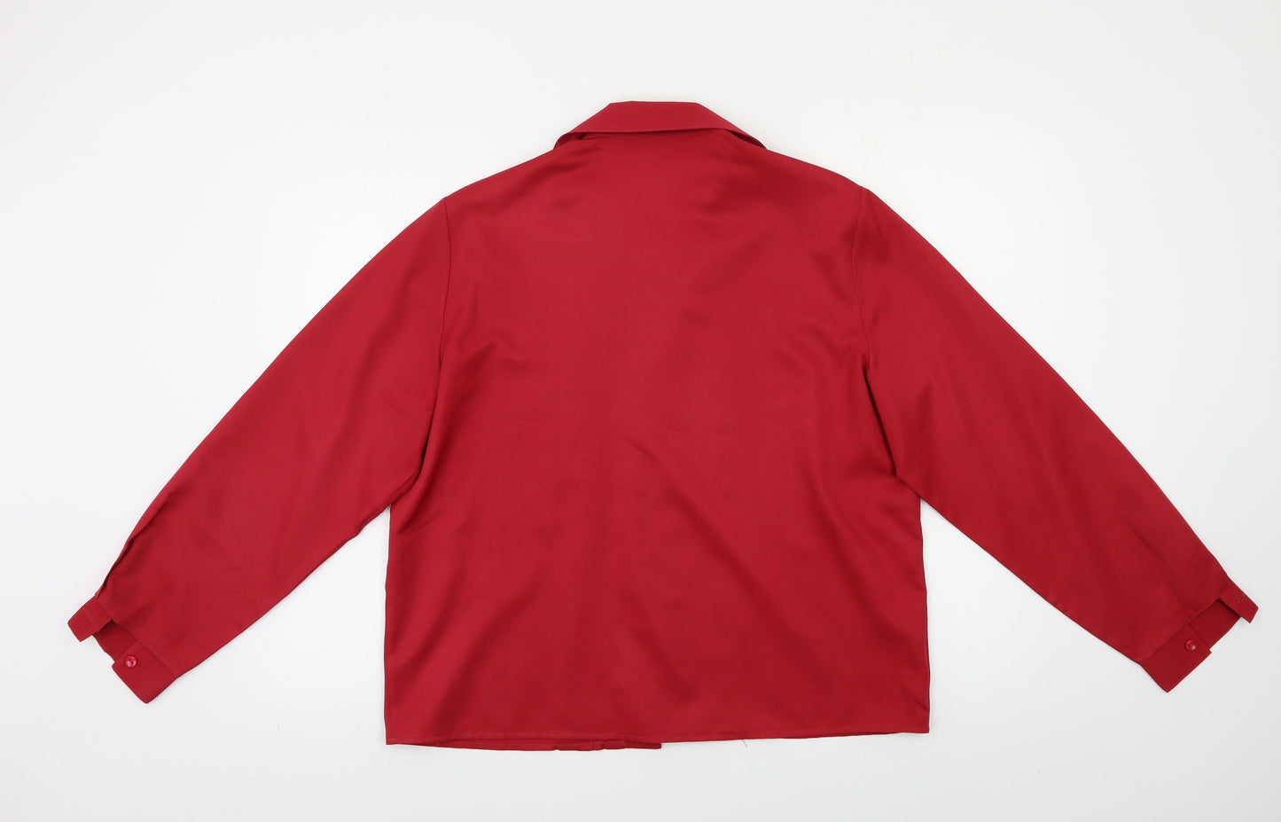 M&S Womens Red   Basic Button-Up Size 14