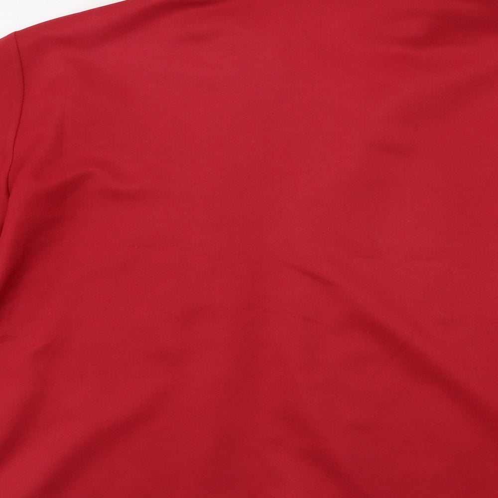 M&S Womens Red   Basic Button-Up Size 14