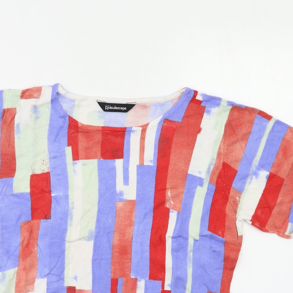 Kaleidoscope Womens Multicoloured Striped  Basic T-Shirt Size 14