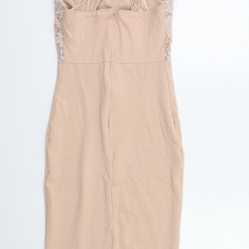 River Island Womens Pink Floral  Bodycon  Size 8