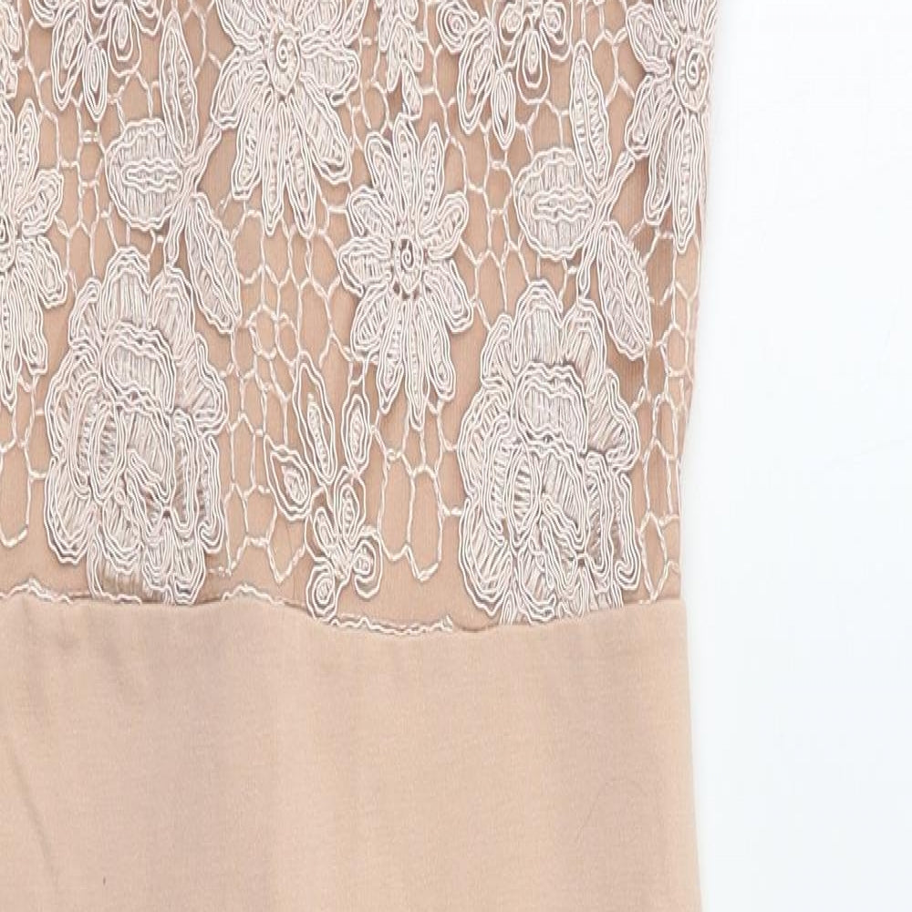 River Island Womens Pink Floral  Bodycon  Size 8