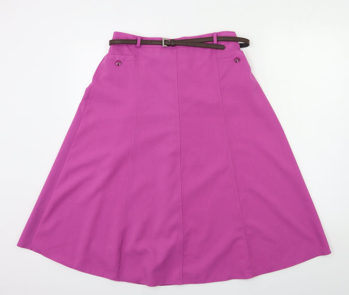 BM Womens Purple A-Line Skirt Size 12