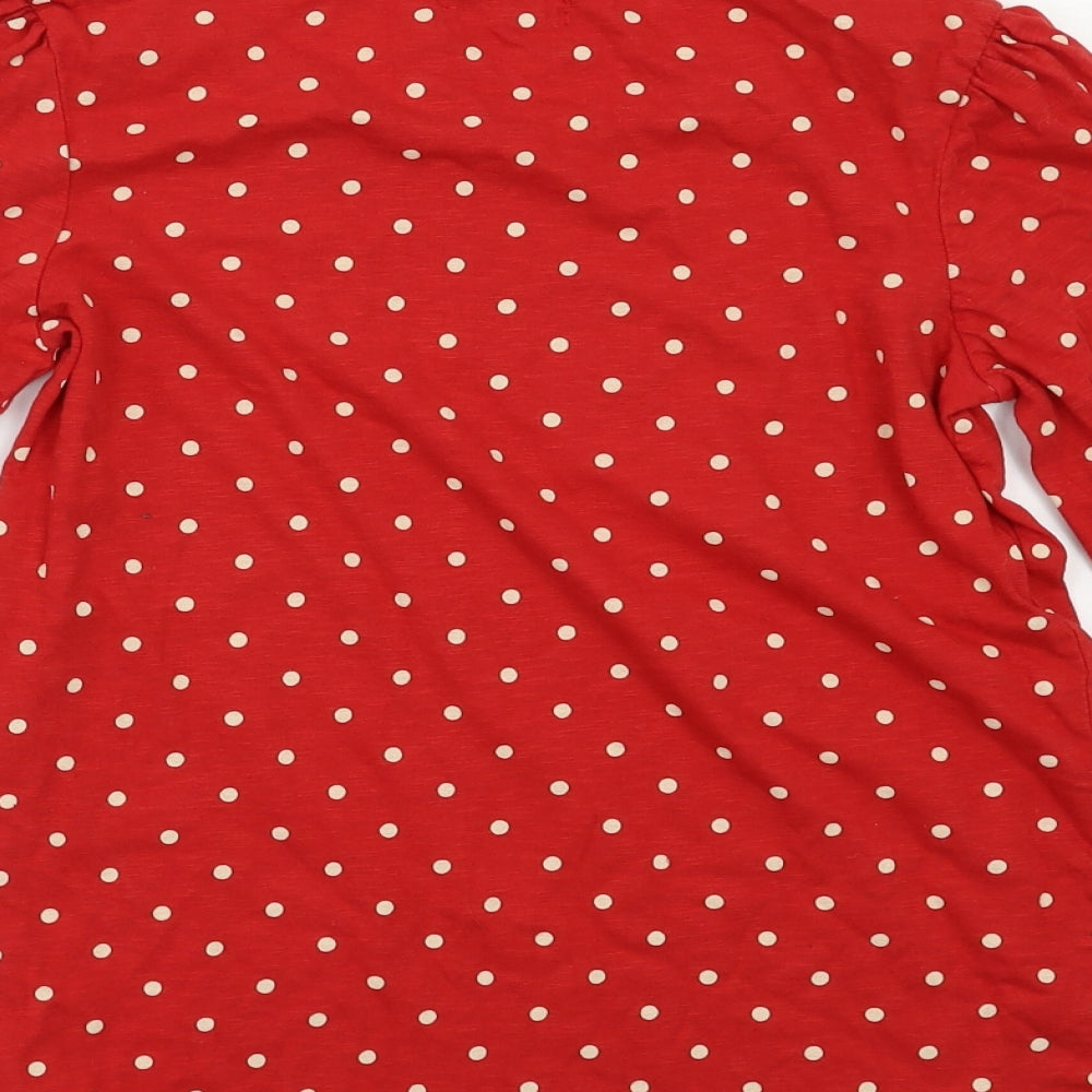 NEXT Girls Red Polka Dot  Basic T-Shirt Size 12 Years  - Ladybird