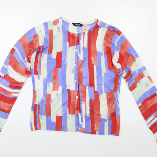 Kaleidoscope Womens Multicoloured Striped  Cardigan Jumper Size 14