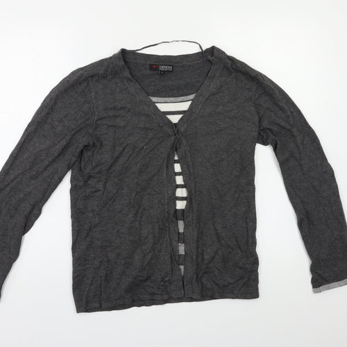 Sky Design Womens Grey   Cardigan Jumper Size S