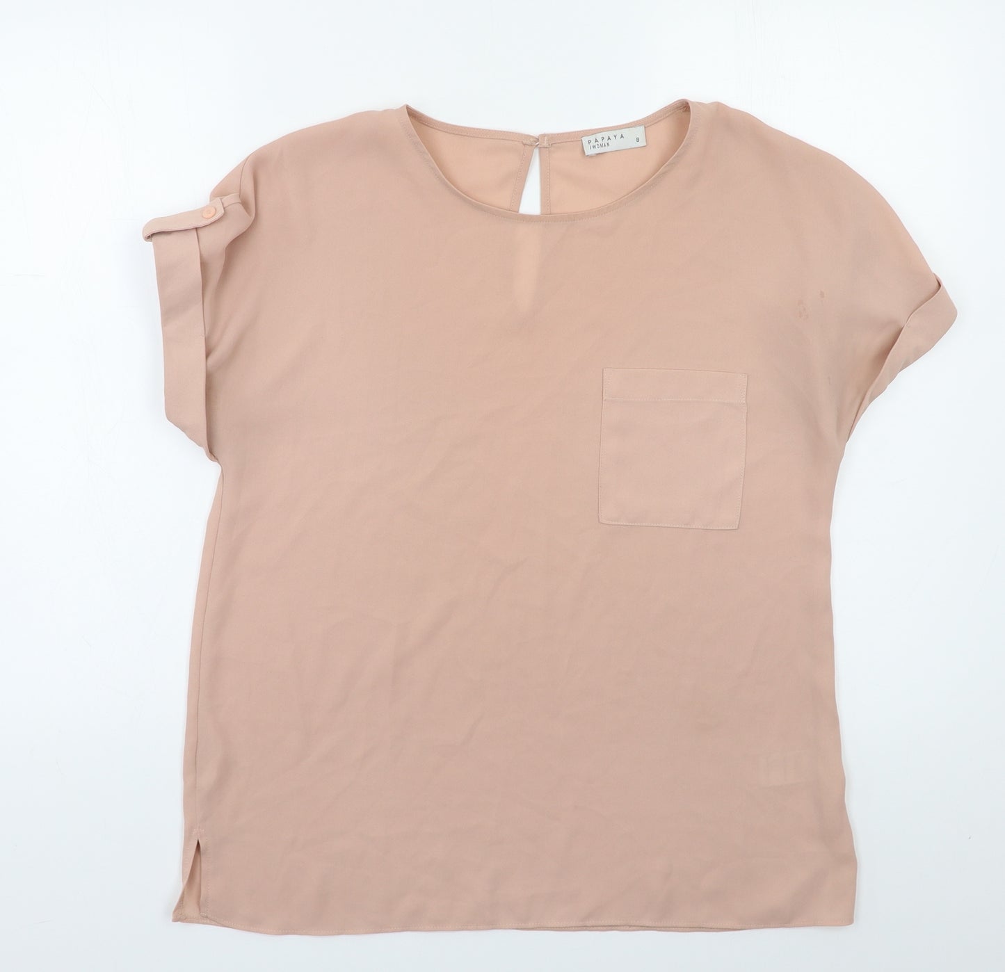 Papaya Womens Pink   Basic Blouse Size 8