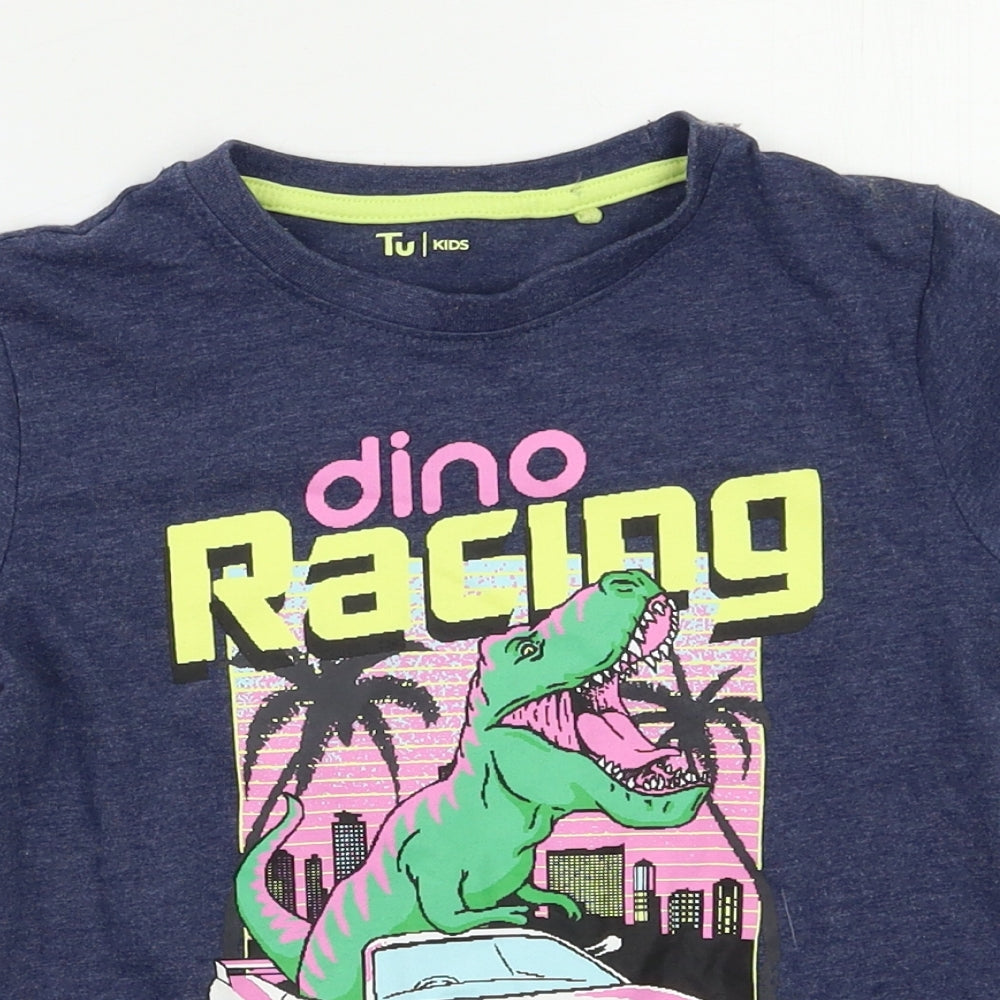 TU Boys Blue   Basic T-Shirt Size 7 Years