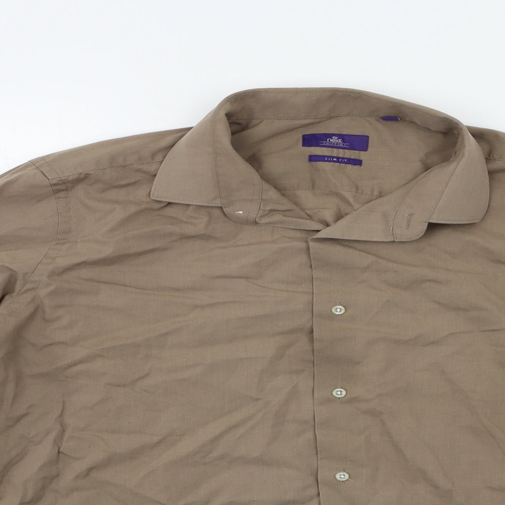 NEXT Mens Beige    Dress Shirt Size 17
