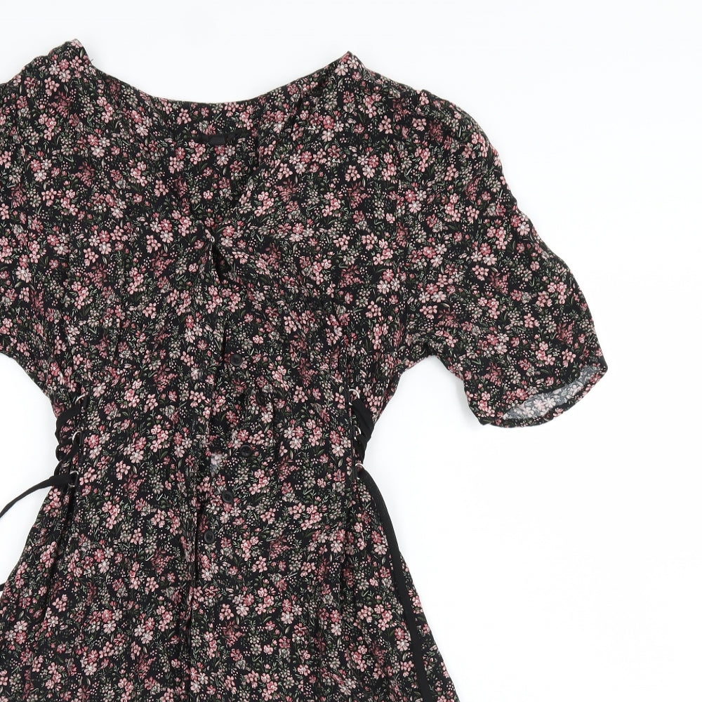 Preworn Womens Multicoloured Floral  A-Line  Size 10