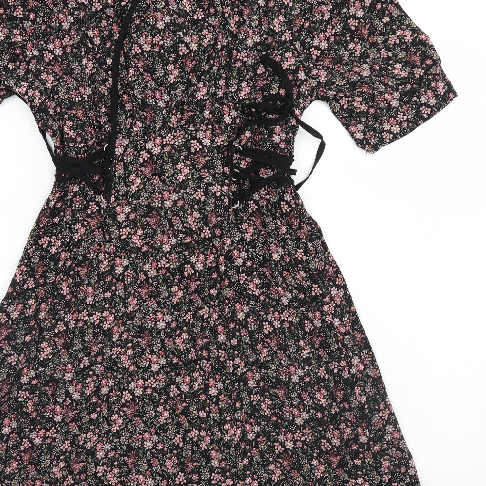 Preworn Womens Multicoloured Floral  A-Line  Size 10