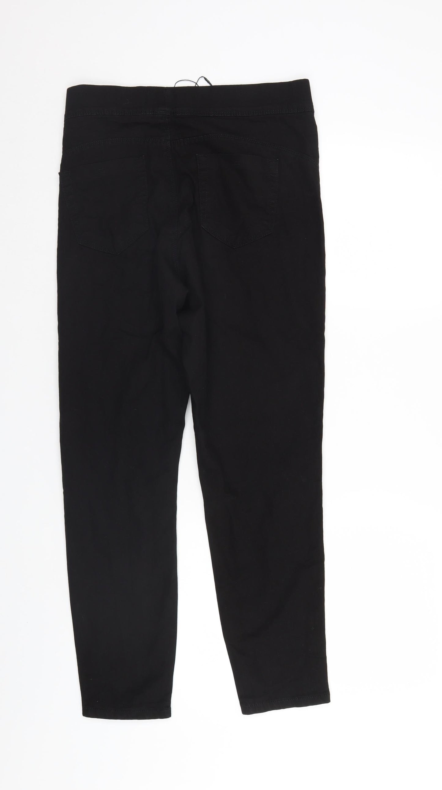 Denim & Co. Womens Black   Trousers  Size 16 L27 in
