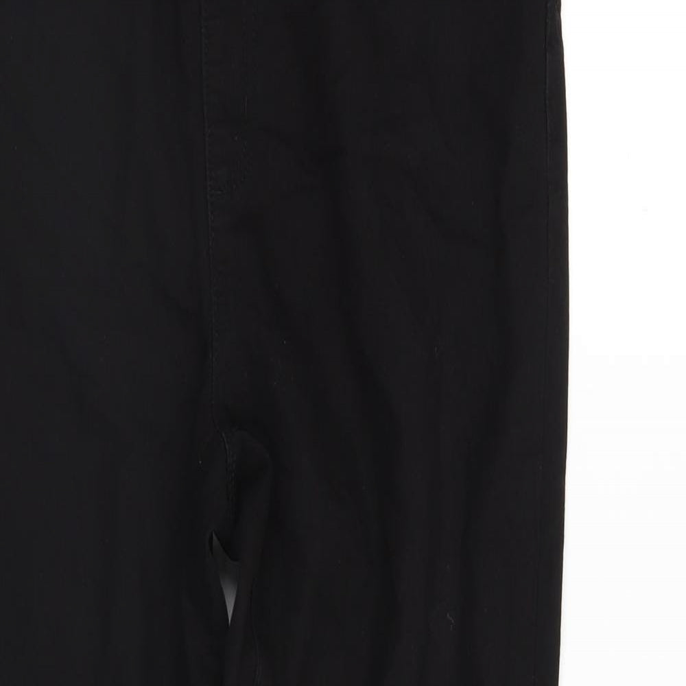 Denim & Co. Womens Black   Trousers  Size 16 L27 in
