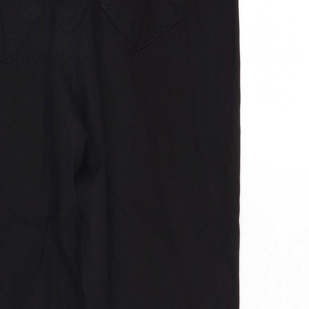 Denim & Co. Womens Black   Trousers  Size 16 L27 in