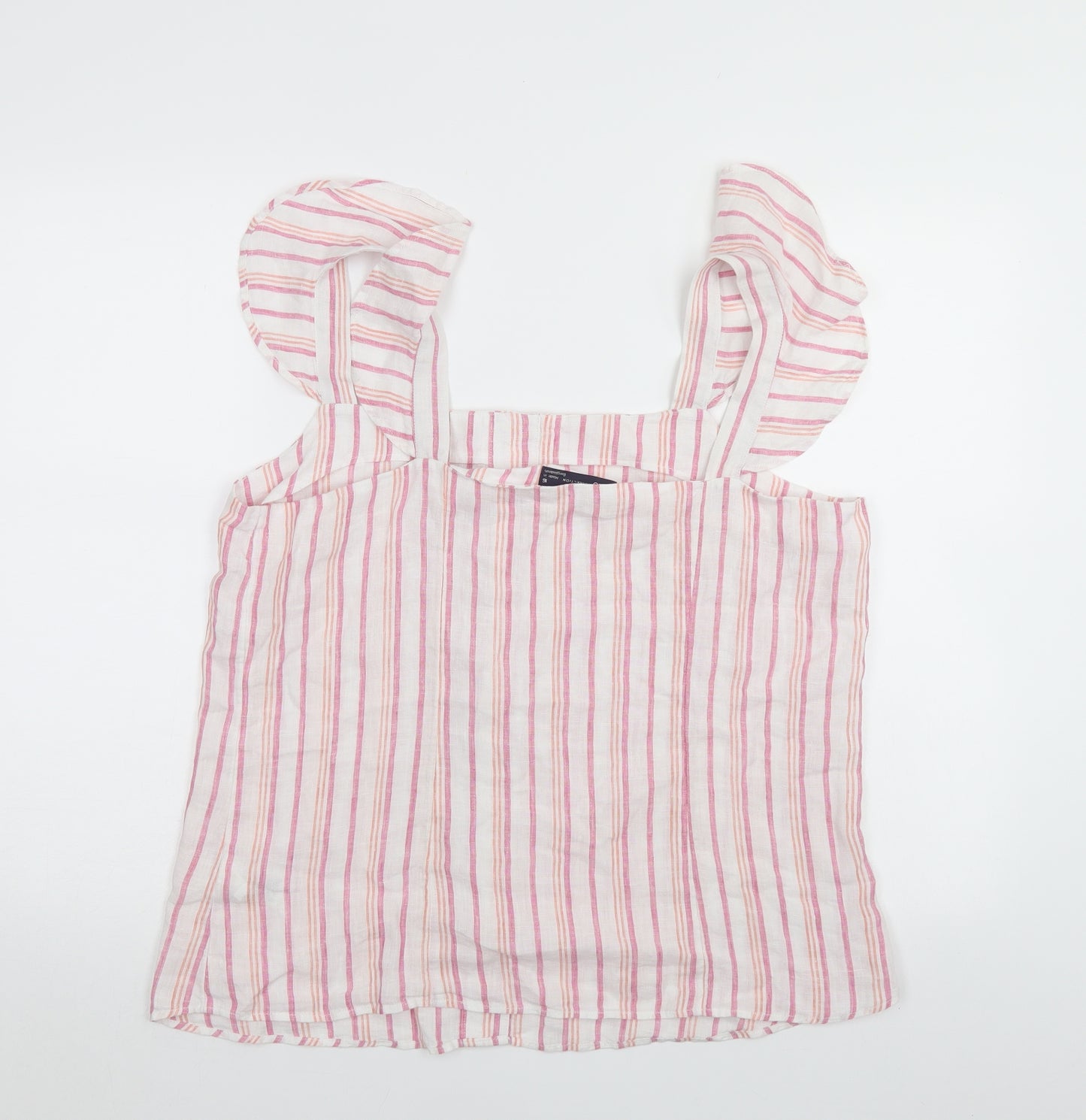 M&S Womens Multicoloured Striped  Basic Button-Up Size 16