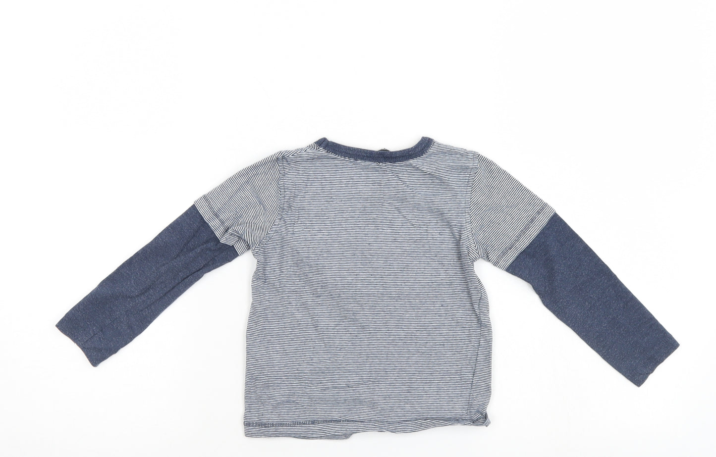 George Boys Blue Striped  Pullover Jumper Size 3-4 Years  - Christmas jumper