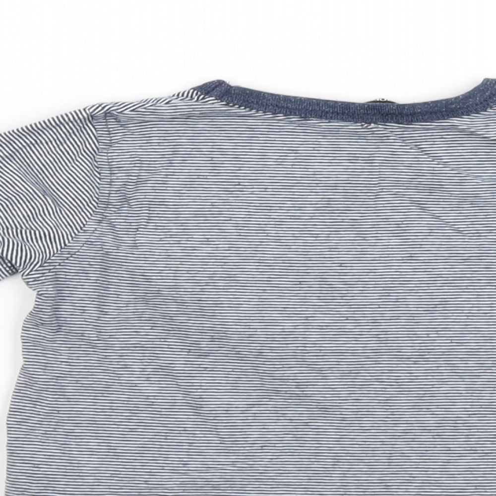 George Boys Blue Striped  Pullover Jumper Size 3-4 Years  - Christmas jumper